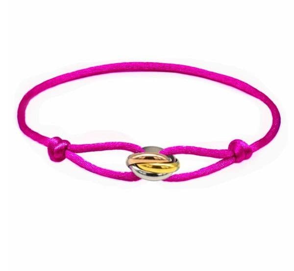 designer bracelet for women knot Trinity bracelet 316L Trinity ring string Bracelets three Rings hand strap popular luxury jewelry bracelets Gifts