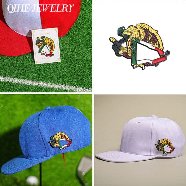 Eagle Mexican Hat Pin Enamel Pin Retro New Funny Decoration Hat Badge Baseball Cap Golf Cap Clip Badge Jewelry Accessories Gift