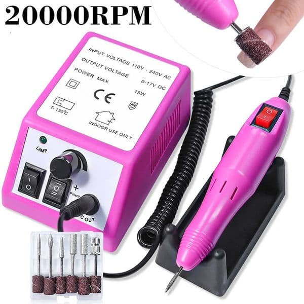 20000rpm Professional Nail Drill Machine Electric Nail File for Manicure Nails Toenail Manicure Nail Art Pedicure File Tools 250711
