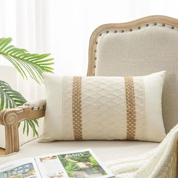 Blanket 3050cm Boho Decorative Throw Pillow Cover Cotton Burlap Textured Striped Woven Bohemian Cushion for Sofa Couch Car 250711