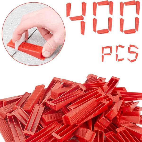 Reusable Tile Leveling System Wedges 100-400Pcs, Tiling Spacers Insert Clip Construction Tool Floor Wall Carrelage Laying Wedges