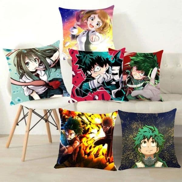 45x45CM My Hero Academia Pillow Case Anime Midoriya Izuku Deku Printed Pillow Covers Soft Decorative Pillowcase Gifts Wholesale