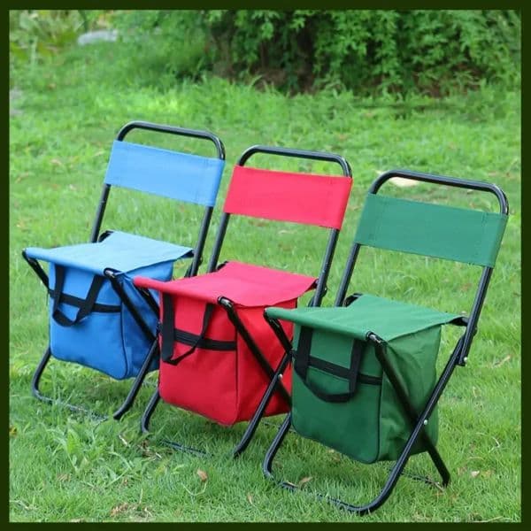 Portable Folding Camping with Box Chair Outdoor Campings Chairs Beach Fishing Ultralight Travel Hiking Picnic Camping Tools