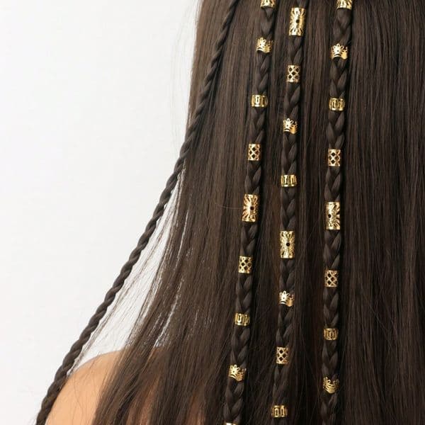40 Pcs Hair Charms Dreadlock Decorations Cuffs Hair Accessories Loc Hair Jewelry for Braids for Girls and Women