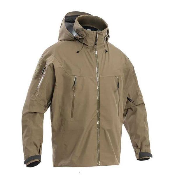 Hardshell Waterproof Mens Jacket Tactical Suit Outdoor Fishing Camo Hiking Camping Tracksuit Coat Multi Pocket Windbreakers W250711