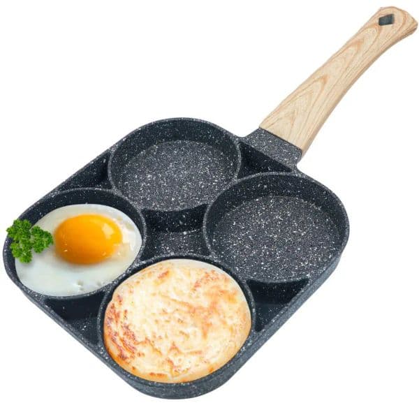 Hot Nonstick Pancake Pans Gas Induction Cooker Maifan Stone Flat Bottom Non-Stick 4-Cups Fried Egg Steak Breakfast Frying Pan