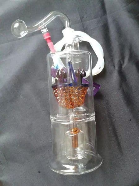 2025 A-017 Height Bongglass Klein Recycler Oil Rigs Water Pipe Shower Head Perc Bong Glass Pipes Hookahs--Devil flower baskets