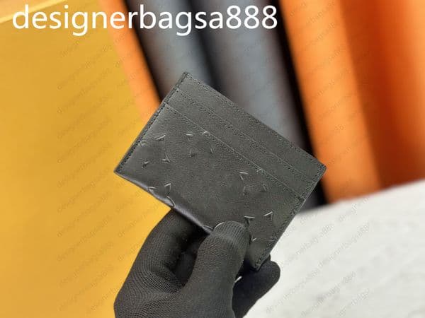 top High quality designer Wallets Holders Card Holders Classic Black embossing Men Women Small Wallet Credit Card Holder Slim Bank Cardholder