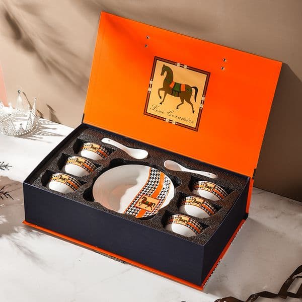 Ceramic Tableware Bowl and Chopsticks Set Gift Box Wedding Highend Light Style Personal Souvenir 250711