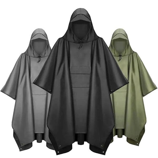 New 3 in 1 Outdoor Raincoat Waterproof Multifunction Rain Cover Lightweight Large Outdoor Rainwear Hiking Travel