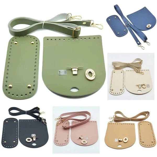 Leather Bag Strap Handmade Handbag Woven Set High Quality Bag Bottoms With Hardware Accessories For DIY Shoulder Handbag 250707BJ