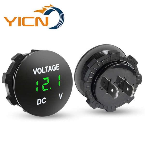 12-24V Car Battery DC Smooth Surface Digital Voltage Display Meter Modified Measurement Instrument