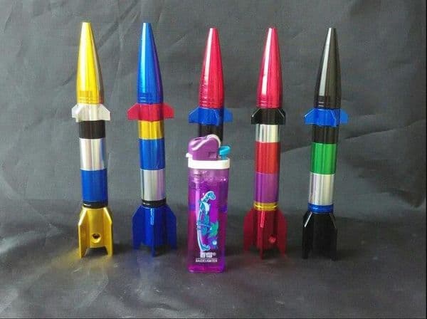 new Metal rocket Wholesale Glass bongs Oil Burner Glass Water Pipes Oil Rigs Smoking Free
