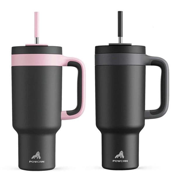 40oz Tumbler with Handle Straw Multicolor Travel Portable Water Bottle Stainless Steel Leak-Proof Car Mug Outdoor Coffee Cup X250711