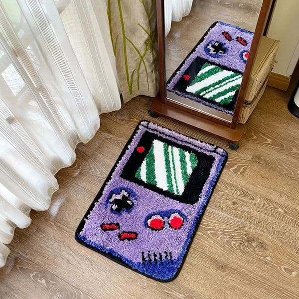 LAKEA Handheld Game Device Tufted Rug GameRoom Funny Childhood Memories Flocking Carpet Floor Anti Slip Doormat Aesthetic 250711
