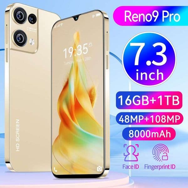 A2 I15 I16 5G Mobile Phone Reno9 Pro Android Smartphone 6.8inch HD Large Screen 2+16G
