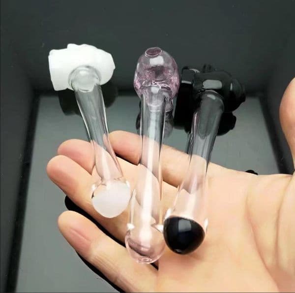 Caitou skull bone pipe , Wholesale Glass bongs Oil Water Pipes Glass Pipe Oil Rigs Smoking ,Free Shipping