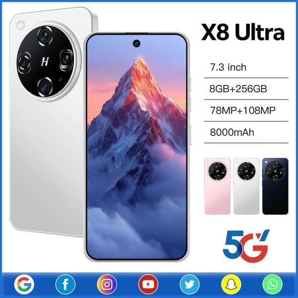 A2 I15 I16 5G I15 I16 5G New model x8 ultra version true 4g high-end 7.3inch large screen Android smartphone 3+16
