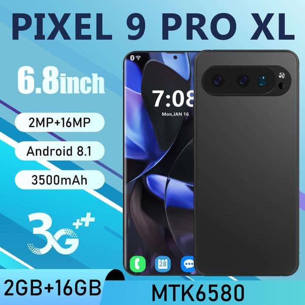 A2 I15 I16 5G Mobile Phone Pixel 9 Pro XL 6.8inch Inch Large Screen 2+16G Android 8.1 Hot Sale