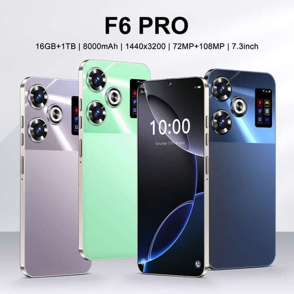A2 I15 I16 5G I15 I16 5G Hot-selling Smartphone F6 PRO True Perforated Large Screen 16+1T Android Phone Available