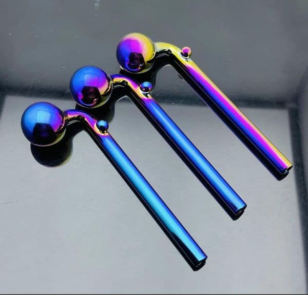 Glass Pipes Smoking Manufacture Hand-blown hookah Colorful extended bubble glass long curved pot pipe