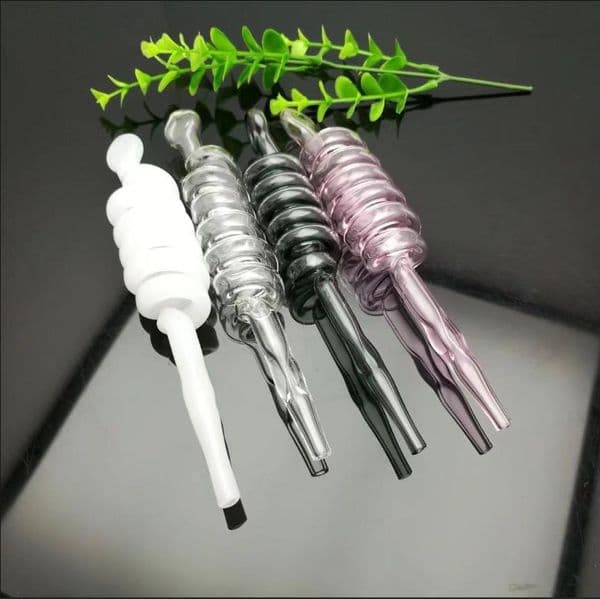 Coloured multi spiral glass boiler Glass bongs Oil Burner Glass Water Pipe Oil Rigs Smoking Rigs Free