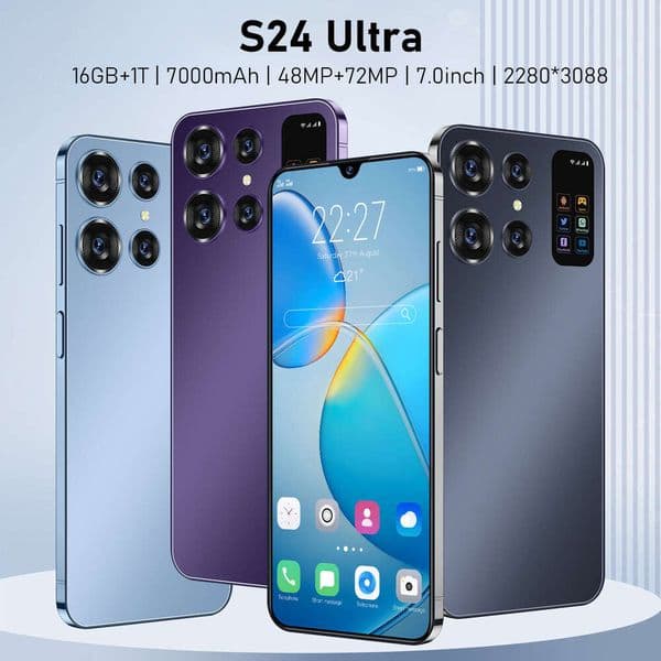 s24Ultra 7.0inch Smartphone All-in-One Android 16+1T (Powerful)