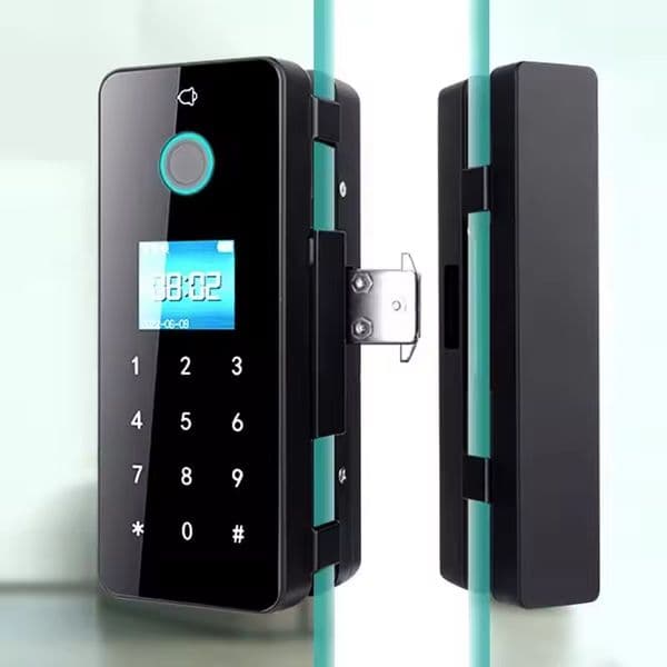 Digital Tuya Electronic Access Control Sliding Glass Door Lock App Card Key Security Digital Fingerprint Smart Door Lock