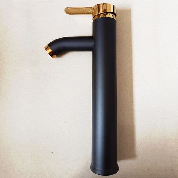 Hot and Cold Black White Gold Single Hole Washbasin Countertop Basin Stainless Steel Faucet
