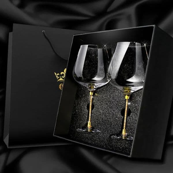 2Pcs Light Y Highend Crystal Cup Red Wine Glass Set Tall Party Glasses Drinking For Champagne Flute R251121 12545