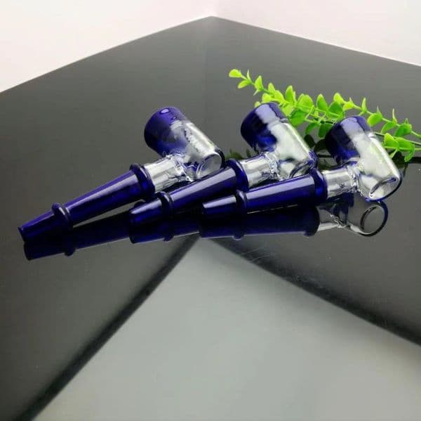 Blue glass pipe smoking accessories Wholesale Glass Hookah, Glass Water Pipe Fittings, Free Shipping