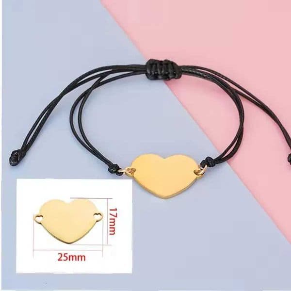 10pcs Handmade Braided Rope For Couples Charm Heart Stainless Steel Adjustable s Friends Gift Z250711