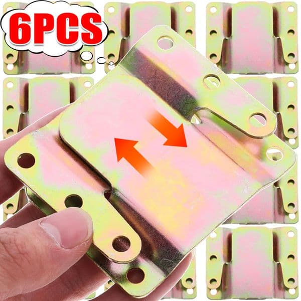 Universal Metal Connectors Flush-Mounted Picture Frame Sectional Interlocking Furniture Brackets Couch Connector Sofa Linker
