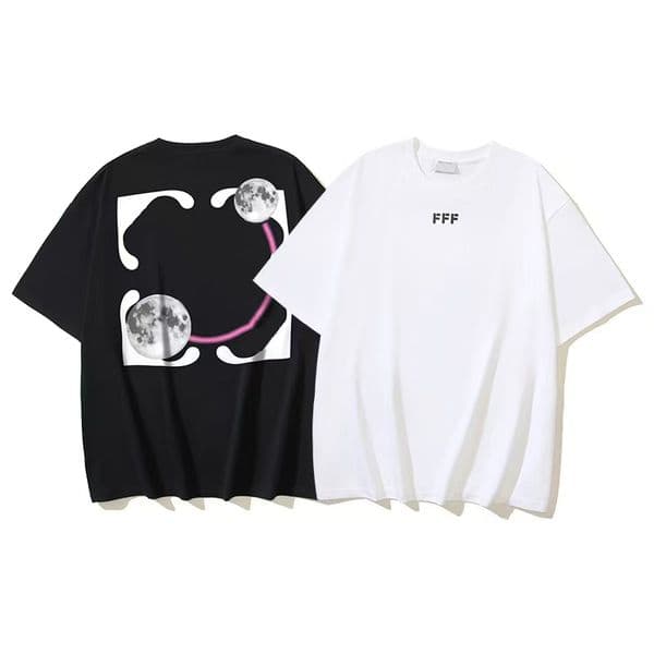 Men's T-shirt designer T-shirt summer brand fashionable cotton fabric letter printing 100% pure cotton high-end luxury casual couple loose men's T-shirt S-XL