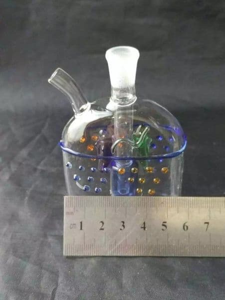 Color flat glass Pisces hookah Wholesale bongs Oil Burner Pipes Water Pipes Rigs Smoking