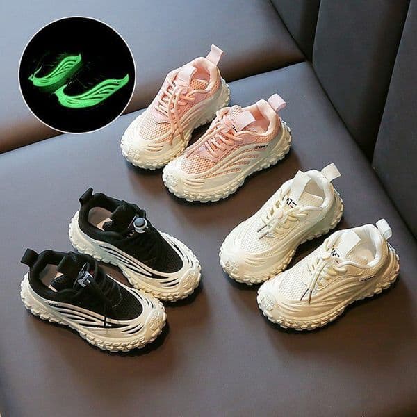 Kids Shoes Girls Casual Sneakers Fashion Mesh Sports Shoes for Youth Outdoor Reflective Glow in Dark Cutefeet Toddler Running Shoes Boy Shoes Sizes US9C-US5Y 000184