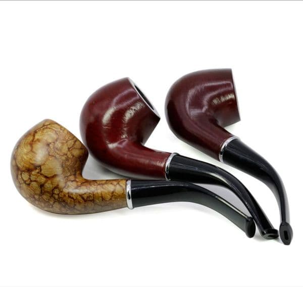 Smoking Pipes Wood pipe, natural wood pattern, traditional old-fashioned pipe