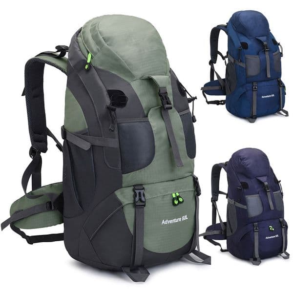 50L Outdoor Mountain Backpack Professional Waterproof Large Capacity Light Hiking Travel Backpack Adult Bag AVA134