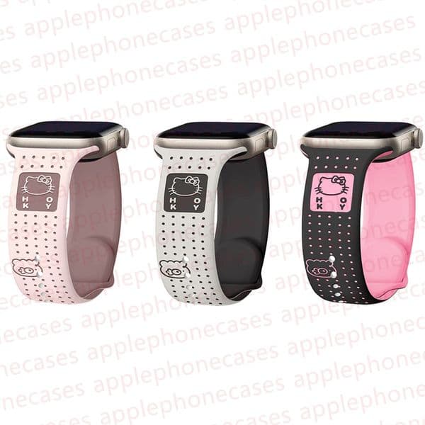 Designer Engraved Silicone Strap for Apple Watch Band iwatch 10 9 8 7 5 4 3 6 SE Ultra 2 Series 46mm 42 mm 49mm 38mm 40mm 44mm 41mm 45mm Luxury Cartoon Character Watch Straps