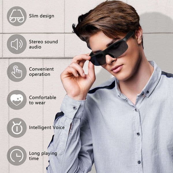 Glasses Bluetooth M6Pro Anti-Blue Light Sunglasses Outdoor Sports Driving Long Battery Life Smart Wearable