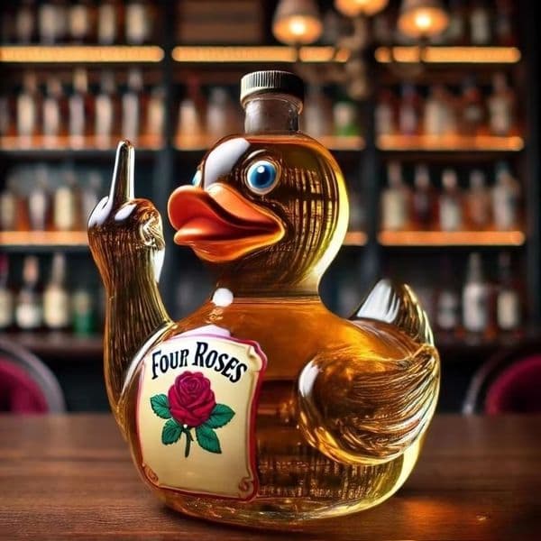 2026 Funny Middle Finger Decanter Duck Turtle Dog 10Oz Glass Whiskey Wine Bottle Statue Decoration For Bar Office Home Free Shipping