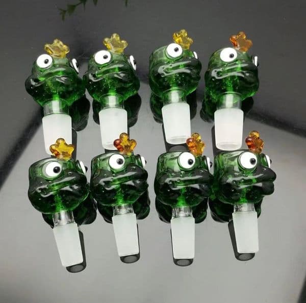 Glass Smoking Pipes Manufacture Hand-blown bongs Frog Cartoon Glass Bubble Head
