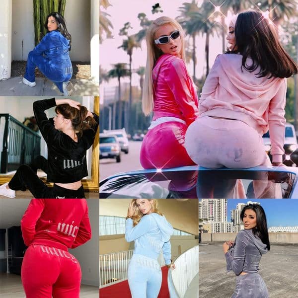 Tracksuit Fashion Set Juicy Designer Sporting Red Suits Slim Casual Veet Women Seamless Exercise Clothing Fiess Couture Sweatsuits