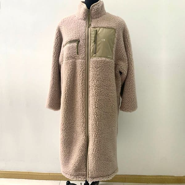 High - end Customized New Autumn & Winter Lamb Wool Stand - Collar Zipper Coat, Long - Length Color - Blocking Student Overcoat