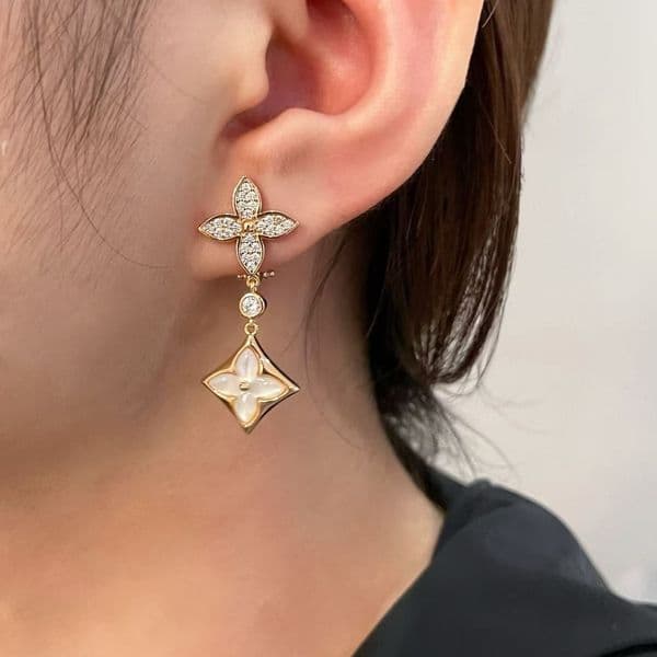 Designer earrings for women Gold luxury jewelry designer gift Valentine's Day party exquisite jewelry