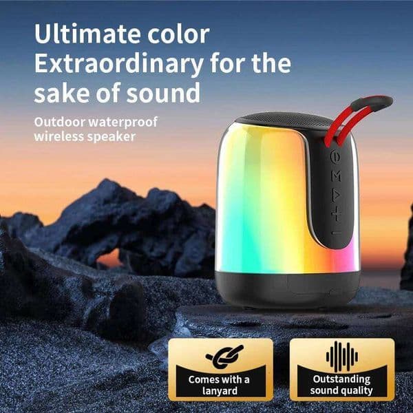 Wireless Bluetooth Speakers Powerful Portable Box Subwoofer Car Audio Bass Mp3 Player Sound System LED Lights