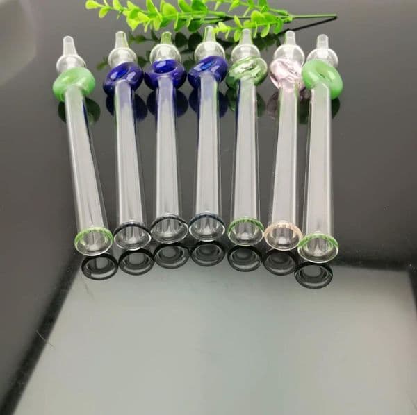 Smoking Pipes new Europe and Americaglass pipe bubbler smoking pipe water Glass bong Color ball and ring lengthened glass suction nozzle