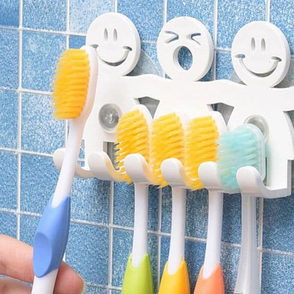 1Pc Toothbrush Holder Wall Mounted Suction Cup 5 Position Cartoon Bathroom Sets Bathroom Accessories 250714