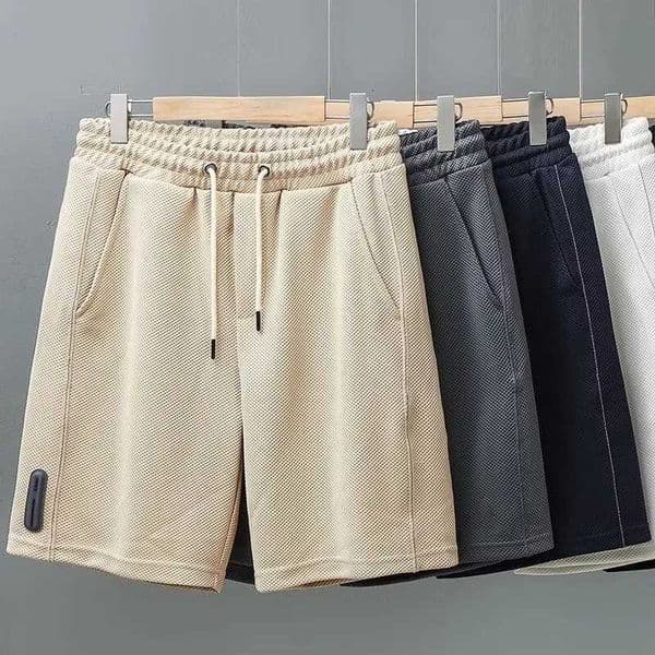 Summer Mens Waffle Y2K Shorts New Korean Fashion Drawstring Baggy Short Pants Fitness Breathable Streetwear Gym Bermuda XJ250714