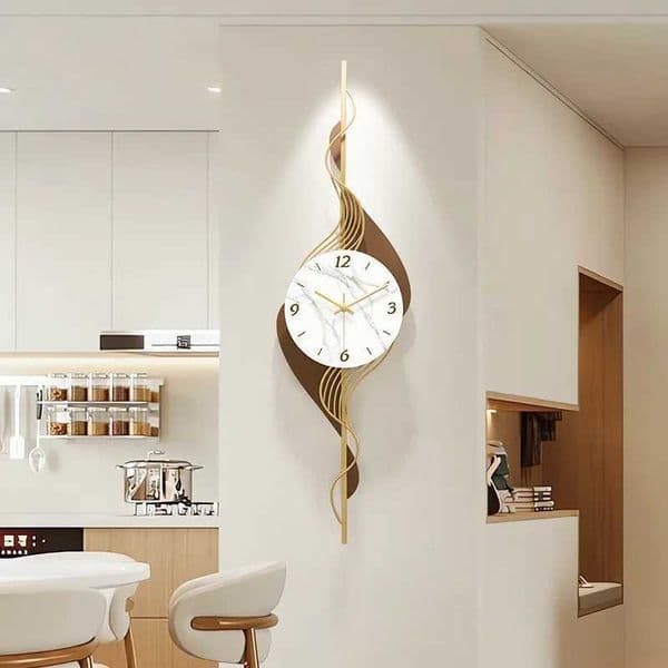 Smooth metal lines new home creative clock L260522